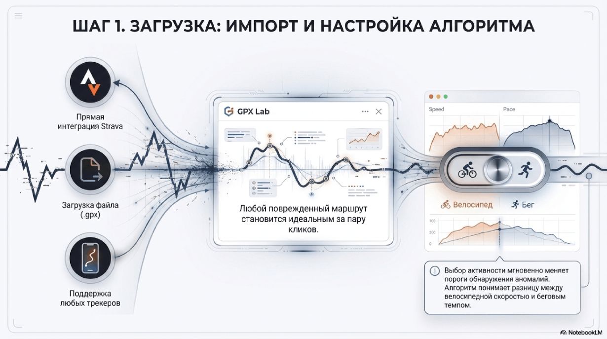 Step 1: upload GPX/Fit file