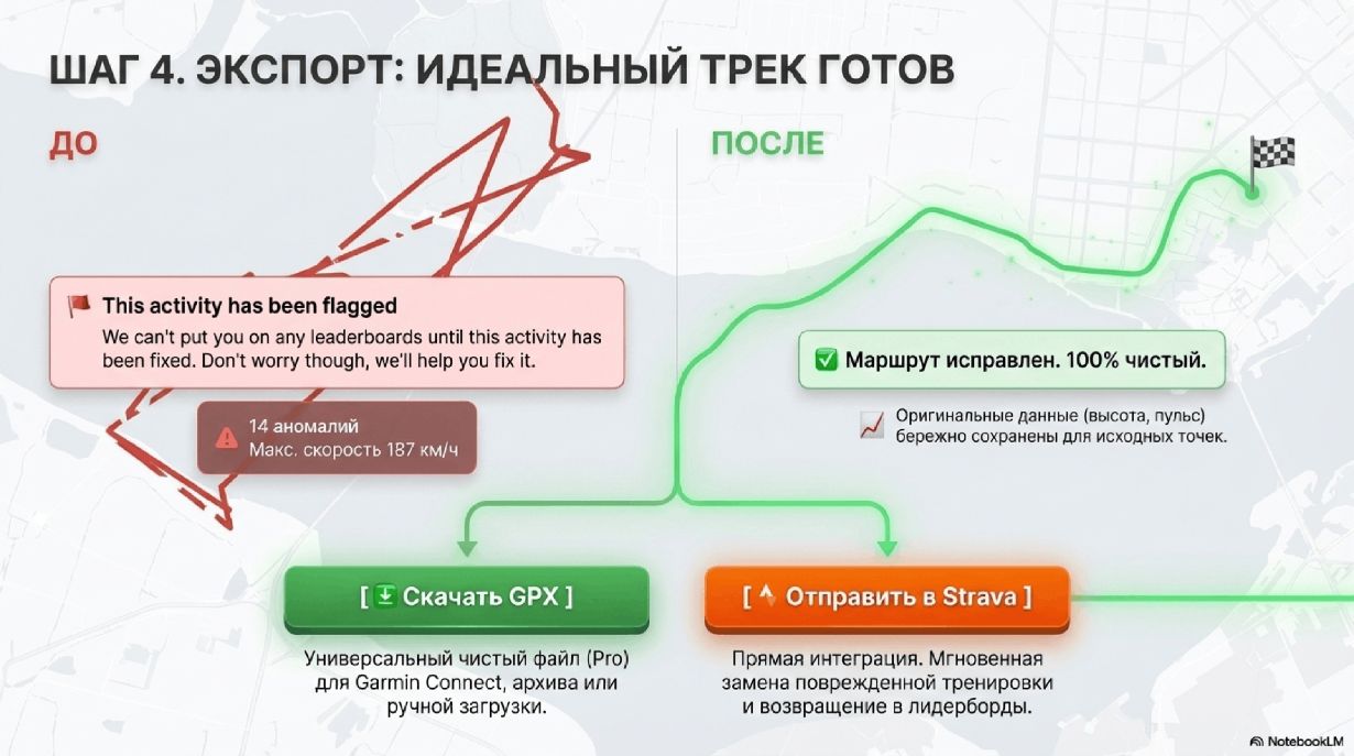 Step 4: download clean GPX/Fit